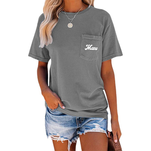 Camiseta de Mujer, Tejido Transpirable, Silueta Suave, Flujo Delicado, Sensación Ligera, Aireada, Equilibrio, Uso Diario Informal y Cómodo - Product Image 2