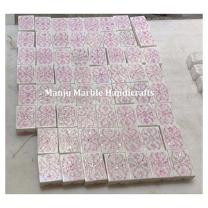 Caja de incrustaciones de mármol blanco de producto de marca de alta demanda de calidad superior con diseño de concha de mar de forma cuadrada para caja de almacenamiento de joyas - Product Image 6