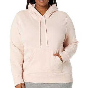 Sudadera con capucha de talla grande rosa con logotipo personalizado para mujer Sudadera vaquera transpirable de talla americana de EE. UU. Con cremallera Características de talla grande - Product Image 2