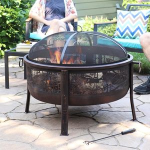 Modern Indian Made Copper <b>Fire</b> <b>Pit</b> with Natural Gas <b>Portable</b> Design up to 9999 BTU Heating for Outdoor Social Events & Camping - Product Image 5