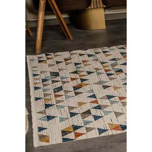 Tapis d'intérieur multicolore moderne HL003 de Netline Home Depot, 100 % polyester, anti-peluches, facile à nettoyer, durable, 80x150 cm, pour chambre à coucher et bureau - Product Image 2