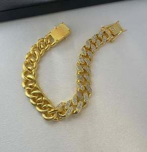 CZ Link Chain Unisex <b>Bracelet</b> Punk Hip Hop Streetwear Style <b>for</b> <b>Men</b> and Women Moissanite Necklaces - Product Image 2