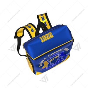 Vente en gros de sororité Sigma Gamma Rho personnalisée Inc. Sac à dos d'université par sublimation poignée en velours côtelé polyester voyage scolaire - Product Image 4