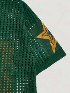 Camiseta de Fútbol Americano de Malla con Diseño de Patchwork Personalizado, de Alta Calidad, Retro, Holgada, de Manga Corta, Transpirable, de Poliéster para Verano - Product Image 6