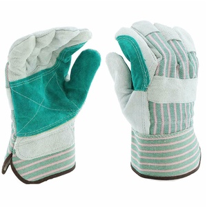 Guantes de Trabajo Personalizados de Cuero Vacuno Marrón con Protección para el Pulgar, Guantes de Conducción de Cuero, Guantes de Trabajo para Jardinería Floral - Product Image 1