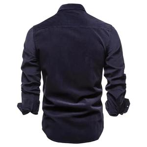 New Autumn 100% Cotton <b>Corduroy</b> <b>Shirts</b> <b>Men</b> Solid Color Slim Fit Casual Blouses High Quality Long Sleeve Social <b>Shirt</b> <b>for</b> <b>Men</b> - Product Image 3
