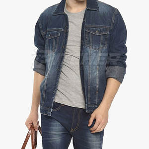 Precio bajo Alta calidad Logotipo personalizado Frontal Impreso Ecológico Reversible Hombres Jeans Chaqueta Tallas grandes Chaqueta de invierno - Product Image 1