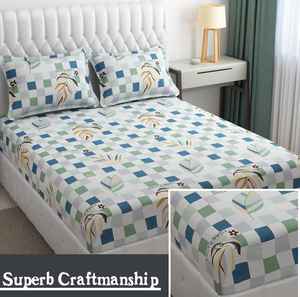 Juego de sábanas de algodón de calidad con estilo, 3 uds., estampado Floral sólido, estilo clásico, cómodo e ideal para regalar - Product Image 3