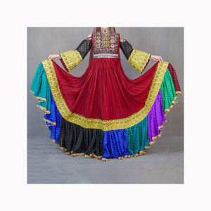 Robe Afghane Kuchai Pashtun Antique 1 pièce Robe tribale Robe traditionnelle afghane moyenne faite à la main pour les fêtes Robe et désherbage - Product Image 4