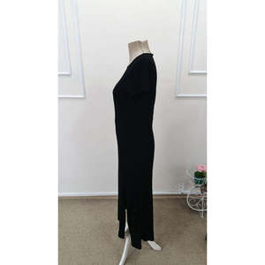 Vestido Midi de Viscosa con Cuello Redondo y Manga Corta para Mujer, Marca Jane, con Abertura Lateral - Estilo Casual para Uso Diario, Modelo 32939 - Product Image 5