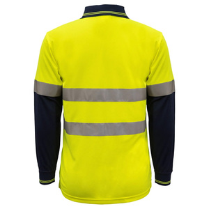 เสื้อโปโลแขนยาวผ้าไมโครเมชสองสีแบบ Hi-Vis น้ำหนักเบา มีกระเป๋าและแถบสะท้อนแสง CSR - Product Image 4