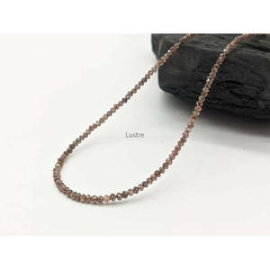 Collier de perles de diamant rouge naturel fantaisie, rare, avec perles facettées en forme de rondelle, accessoire luxueux Lustrein - Product Image 3