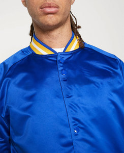 Nouveau printemps veste d'université personnalisée veste de baseball en satin brodé blouson de bombardier respirant réversible veste en satin - Product Image 5