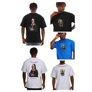 Camiseta Extra Grande, Estilo Urbano, Estampado Gráfico Vintage, Talla Grande, Algodón Grueso, OEM ODM - Product Image 4