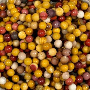 Bracelet en perles de jaspe naturel Mookaite Forme de boule à la mode pour l'alignement des chakras Cadeau parfait pour les fiançailles - Product Image 2