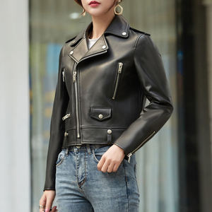 แจ็คเก็ตหนังผู้ชายผู้หญิงขายดี แฟชั่นใหม่ กันลม คอตั้ง โลโก้ด้านหน้า สไตล์วินเทจ สำหรับฤดูหนาว - Product Image 2