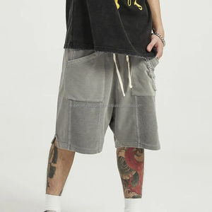 2023 personnalisé Fitness athlétique coton Shorts pour hommes respirant gris Baggy deux poches XXS Gym course maille sublimé haute rue - Product Image 2