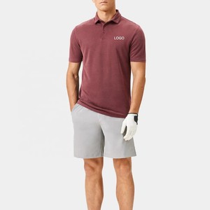 Polo uni solide en coton polyester à séchage rapide respirant Sport Golf travail d'entreprise Polo pour hommes uniformes - Product Image 3