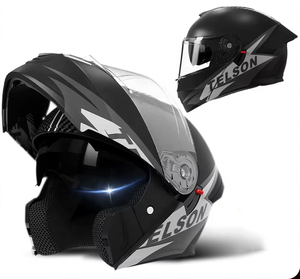 Cascos de Motocicleta Personalizados de Seguridad con Doble Lente ABS Unisex, Cascos Modulares Abatibles para Motociclismo, Accesorios para Motocicletas - Product Image 1