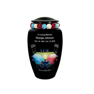 Football pour toujours dans nos coeurs Urne de crémation pour adultes Option couronne d'hommage - Product Image 5