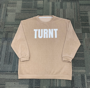 Pull à col rond en velours côtelé épais pour femme, brodé, uni, lourd, 400 GSM, ample, surdimensionné - Product Image 5