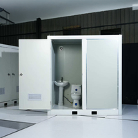 Panneau sandwich direct d'usine Cabine de toilette portable Salle de bain préfabriquée modulaire Toilettes Unité sanitaire extérieure détachable