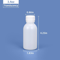 Bouteille en plastique PE de 100ml avec bouchon à vis Conteneur de liquide Bouteille de réactif chimique Toux Bouteille de stockage Siro Fabricant du Vietnam
