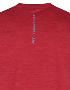 T-shirt à séchage rapide et écologique pour hommes, t-shirt de gymnastique rouge à demi-manches à motif solide unique, nouvel arrivage - Product Image 4