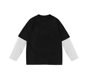 T-shirt décontracté à manches doubles | Tissu en coton de qualité supérieure | Finition bio-lavage | Respirant au toucher doux et résistant à l'usure quotidienne - Product Image 4