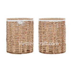 Eco Friendly Water Hyacinth Clothes Storage, <b>Hamper</b> Clothing Laundry Organizer <b>Basket</b> <b>For</b> Wholesale Vietnam - Product Image 4