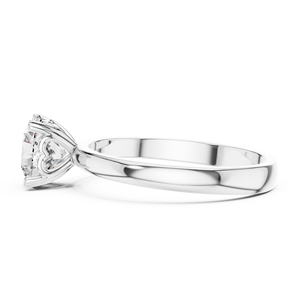 Bague en diamant cultivé en laboratoire 0,50ct en gros | Argent sterling 925 | EF-VS1-2 | 4 griffes diamants ronds | Bague personnalisable - Product Image 2
