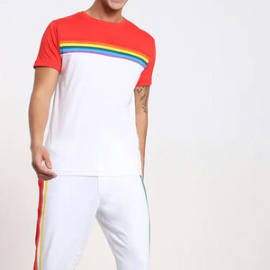 T-shirt de sport pour homme en sublimation 100% polyester Tissu léger et doux Manches courtes Logo personnalisé OEM ODM Disponible en gros - Product Image 4