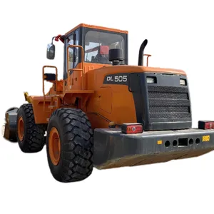 DOOSAN DL50517トン伸縮式コンパクトホイールペイフロントエンドローダーディーゼル油圧トップトラクターログローダートラックローダー