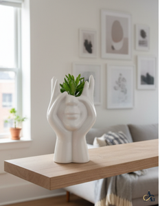 Jarrón Decorativo Moderno de Cerámica Transparente Esmaltada, Ecológico, Hecho a Mano, de 6 Pulgadas, para Decoración del Hogar, Bodas y Regalos - Product Image 4