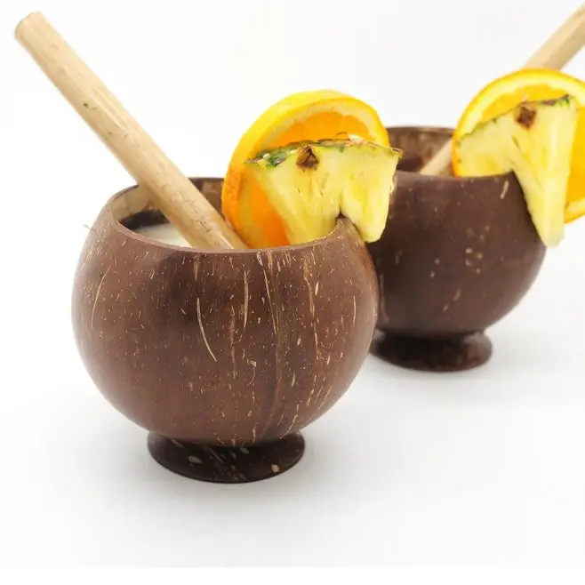 Чашки с кокосовой скорлупой, низкая цена, принимаются гравировочные логотипы на заказ