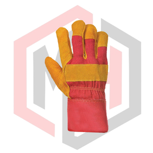 Guante de Trabajo Forrado de Lana, Cuero Vacuno, Puño Recto, Protección Completa para la Palma, Soldadura, Protección Laboral, Antiestático, Antideslizante, 11 oz - Product Image 5