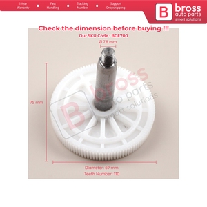 Engranaje de Reparación del Motor del Limpiaparabrisas Delantero BGE700 1273086 para Vectra C Signum 2002-2008 Lado Derecho 110 Dientes - Product Image 5