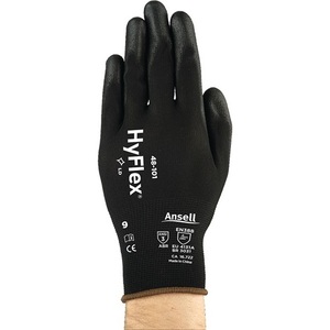 ถุงมือ Ansell HyFlex 48-101 สีดำ ไซส์ 10 มาตรฐาน EN 388 ประเภทอุปกรณ์ป้องกันภัยส่วนบุคคล (PPE) หมวดที่ 2 บรรจุ 12 ชิ้น - Product Image 1