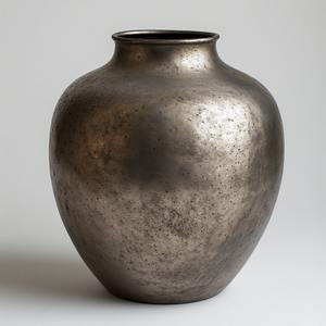 Jarrón de metal hecho a mano antiguo rústico perfectamente diseñado para exhibición de flores de temporada premium y Decoración elegante - Product Image 4