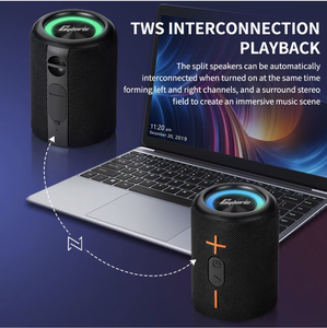 Altavoz Desmontable CYB-S10 Sonido Estéreo <span class=keywords><strong>3D</strong></span> y Bajos Profundos 2 en 1 Portátil Divisible BT IPX6 Impermeable <span class=keywords><strong>Boom</strong></span> Box TWS con Luces de Colores - Product Image 3