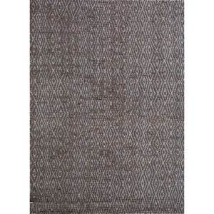 Tapis Kilim en laine tissée plate Abrash ADWL-13096 gris et noir, motif géométrique patchwork rectangulaire pour salon, couloir, 10 mm - Product Image 1