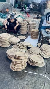 Plaque de stockage des aliments en rotin tissé à la main avec poignées pour le petit déjeuner, les boissons - Product Image 5