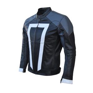 Chaqueta de cuero con logotipo personalizado para motocicleta para mujer y niña, chaqueta de cuero de vaca para carreras, venta al por mayor - Product Image 5