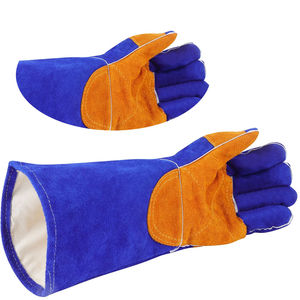 Guantes de soldadura de trabajo de cuero de vaca de alta calidad con protección de seguridad - Product Image 6