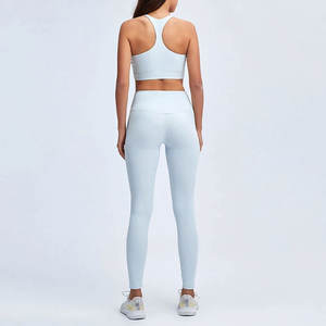 Conjunto Deportivo para Mujer Tallas Grandes, Precio al por Mayor, Parte Delantera Sólida, Alta Calidad, 100% Algodón, Shorts para Yoga - Product Image 5