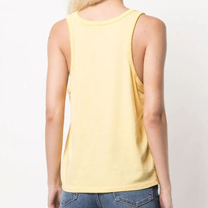 Tela de algodón transpirable Tamaño EE. UU. Mujeres para TankTop OEM ODM Fabricación Tanktop Mujeres acanalado Venta al por mayor Gym Fitness Tantop - Product Image 4