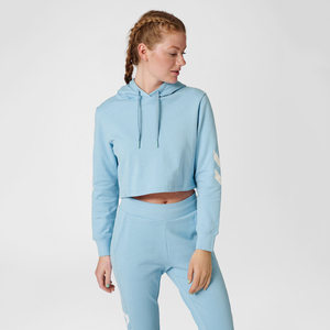 เสื้อครอปผู้หญิงมีฮู้ดแขนสั้นระบายอากาศดีแนวสตรีทลำลองพิมพ์โลโก้ได้ตามต้องการ - Product Image 6