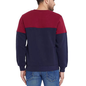 Sudadera de Forro Polar de Invierno con Cuello Redondo Extra Grande Personalizada al por Mayor para Hombre, Algodón Orgánico Grueso, Diseño Sólido, OEM - Product Image 3