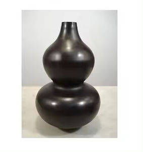 Vase à fleurs en métal Finition noire Vase à fleurs design moderne au prix de gros Décoration de fêtes de mariage - Product Image 2