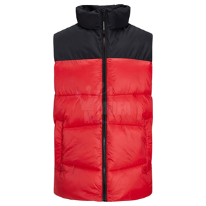 Vente chaude conception personnalisée à capuche matelassé corps plus chaud sans manches gilet veste col montant fermeture éclair gilet veste 2025 - Product Image 2